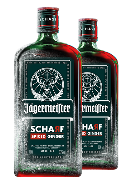 dvě lahve jagermeister sharf