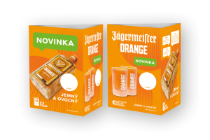 Jägermeister Orange stojanček trojhran Jemný a ovocný 20ks